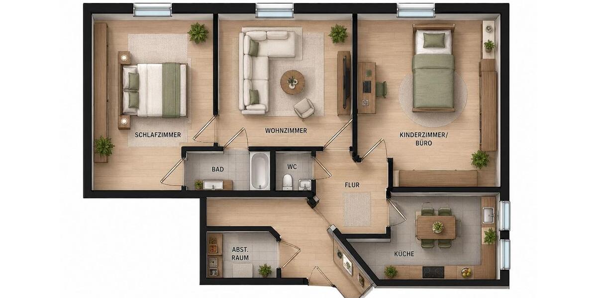 Dachgeschoßwohnung Uhldingen-Mühlhofen Mühlhofen - 3 Zimmer, 55 m&sup2;, 780&euro; | Angebot:26656544